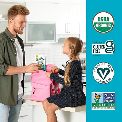 Gimme Seaweed Grab & Go Organic Premium Roasted Seaweed Snacks, Sea Salt, 18 Count Trayless, Keto, Vegan, Gluten-Free, Great Source of Omega3s and Iodine, Healthy On-The-Go Snack for Kids and Adults