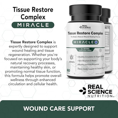 Offers Tissue Restore Complex, Circulation & Recovery Support with Nitric Oxide, A Natural Healing Support Supplement, 60 Capsules
