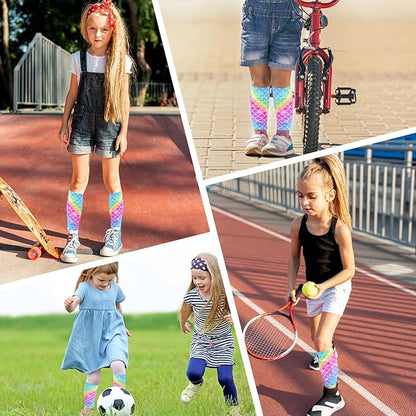 Shin Guards Soccer Kids Girls, Shin Pads Shin Guard Protection Kids Girls Toddler, Calf Compression Sleeve with Honeycomb Pads for Kids 3-9 Years Old Girls Toddlers