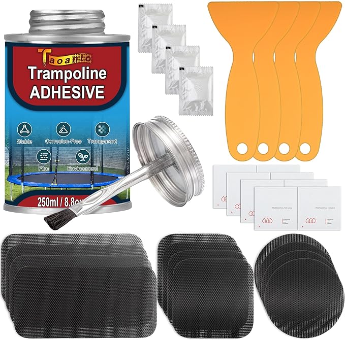Trampoline Patch Repair Kit, 3 Shape Patches, Upgrade Accessories for Repairing Tears or Holes in Trampoline Mats