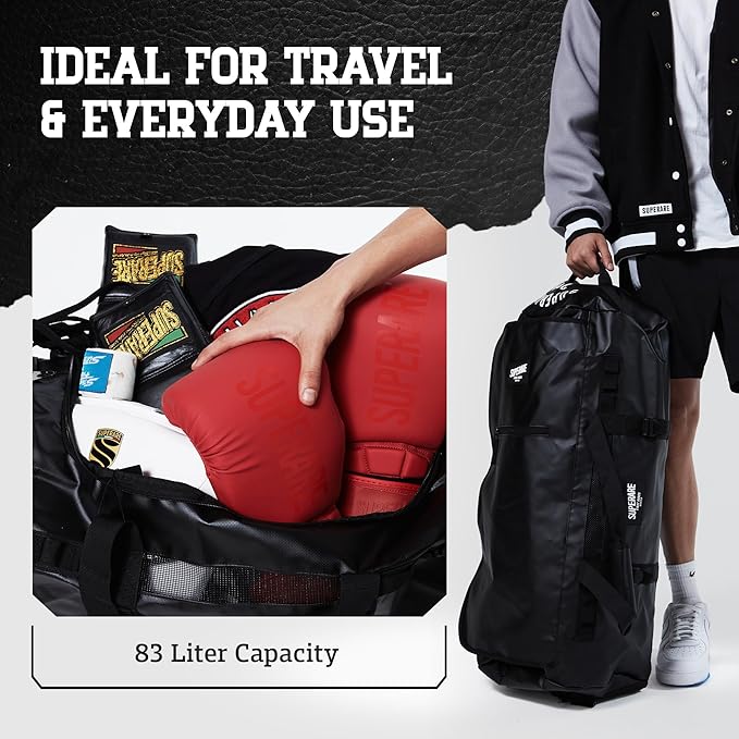 Superare Gear Bags - Gym Duffle Bag, Backpack, Tote Bag for MMA, Athletic Gym Boxing Bag - Enorme, Carico, Diario, Sporta