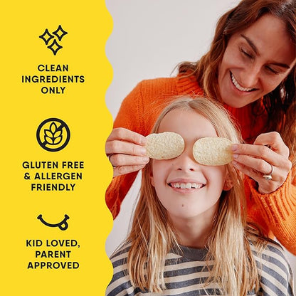 The Good Crisp Company, Aged White Cheddar, Gluten Free Potato Chips (5.6 Ounce Canisters, Pack of 8), Non-GMO, Allergen Friendly, Potato Chip Snack Pack, Gluten Free Snacks