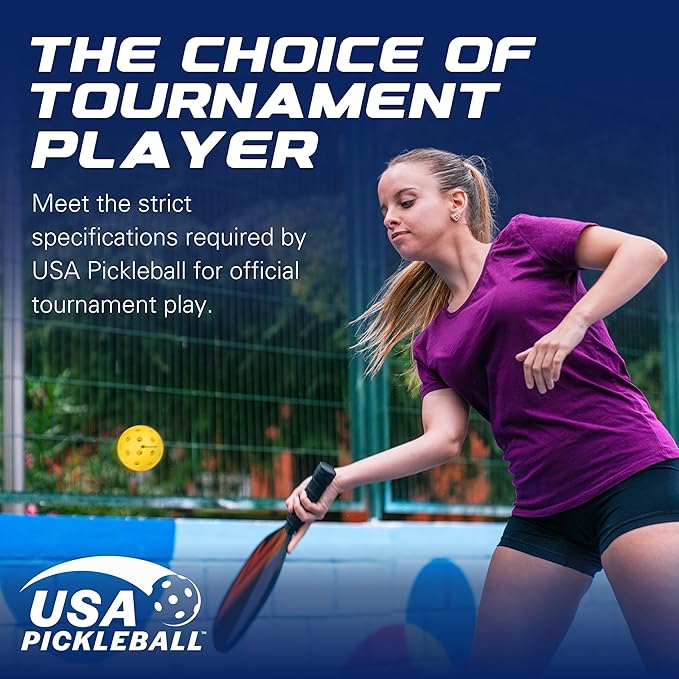 EP American Outdoor Pickleballs USAPA Approved | Made in USA with Durable Design | Tournament-Ready, High Performance | 40 Precision Holes for Balanced Flight, Consistent Spin