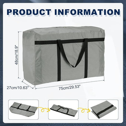 Extra Large Duffle Bag, 30 x 19 x 11 in Travel Big Duffle Bag with Zipper Handle Storage Foldable Waterproof Lightweight Bag for Women Men Travel Moving Camping (Gray)