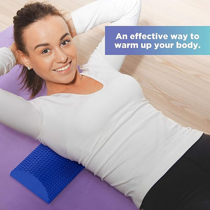 Bean Products High-Density EVA Foam Rollers | Deep Tissue Massager | Myofascial Release Textured Bumps | 12??Half Roller | Made in The USA