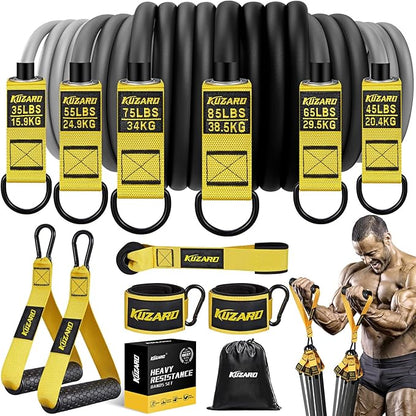 Resistance Bands for Working Out, 300lbs/360lbs Heavy Exercise Bands with Handles, Workout Bands for Men, Weight Bands Set for Muscle Training, Strength, Slim, Yoga, Home Gym Equipment
