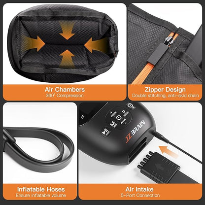 Sequential Air Compression Recovery System : Professional Sequential Compression Boots for Fast Recovery & Circulation Improvement ??Full Leg Recovery Device for Athletes Runners Gym (Small)