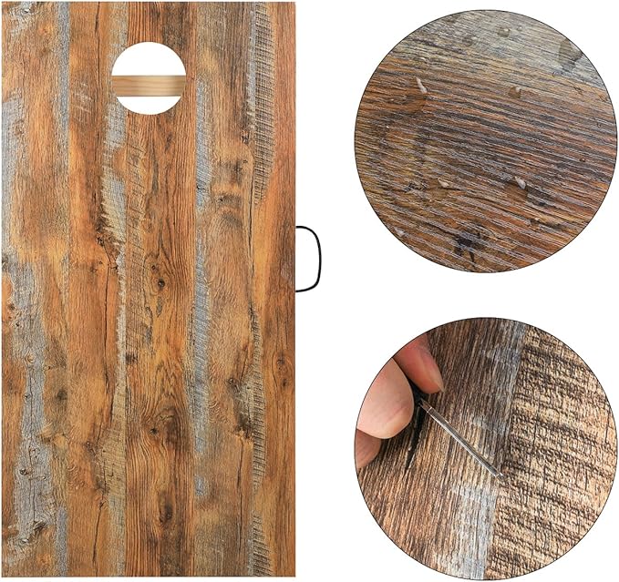 Solid Wood Premium Corn Hole Outdoor Game Set, 2 Regulation and Waterproof Cornhole Game Boards, with 8 Toss Bags, Perfect for Outdoor Indoor