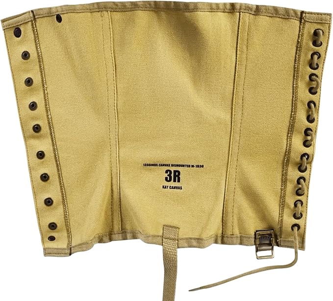 SMONT WW2 US. M1936 Gaiters Leggings Repro WWII Soldier Canvas Puttee for Hiking Climbing Khaki