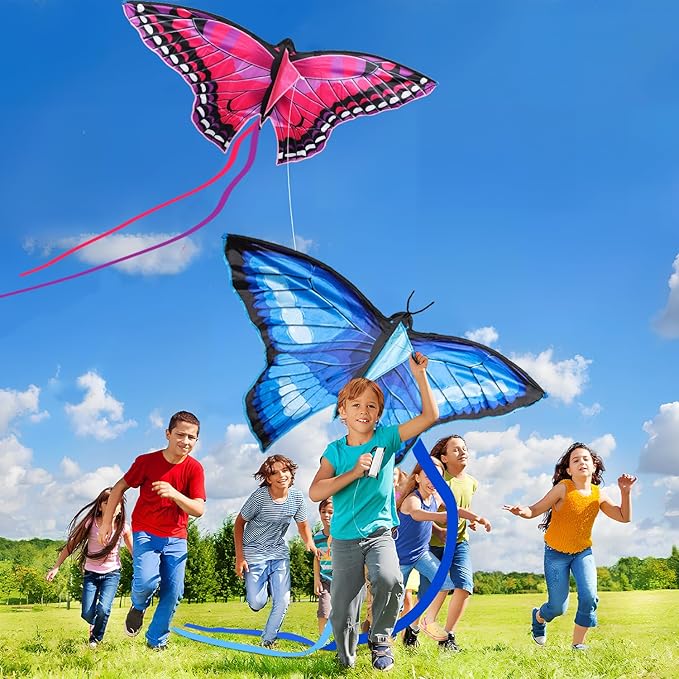 TOY Life Kites for Kids Ages 4-8 8-12, Large Butterfly Kites for Adults and Toddlers Age 3-5, Outdoor Toy Games Beach Kite Easy to Fly for Girls Boys