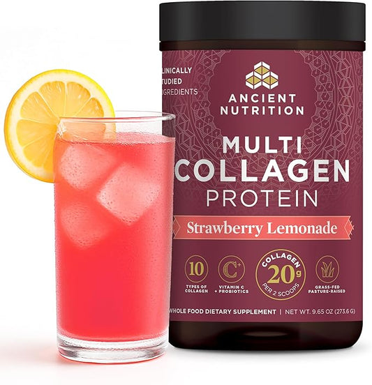 Ancient Nutrition Collagen Peptides Powder, Multi Collagen Protein, Women & Men, Vitamin C
