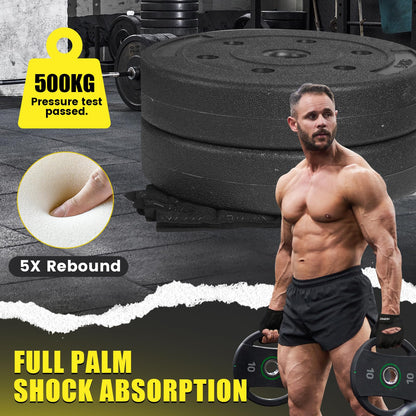 HOZMOZ Ventilated Weight Lifting Gloves, Thick Padded Workout Gym Gloves with Full Palm Protection
