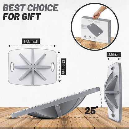 Advanced Wood Balance Board, 360 Degree Rotation and Tilt - Non-Slip 500 lbs Wobble Board for Standing Desk, Physical Therapy and Yoga Practice, Core Strength, Stability for Men, Women, Young and Old