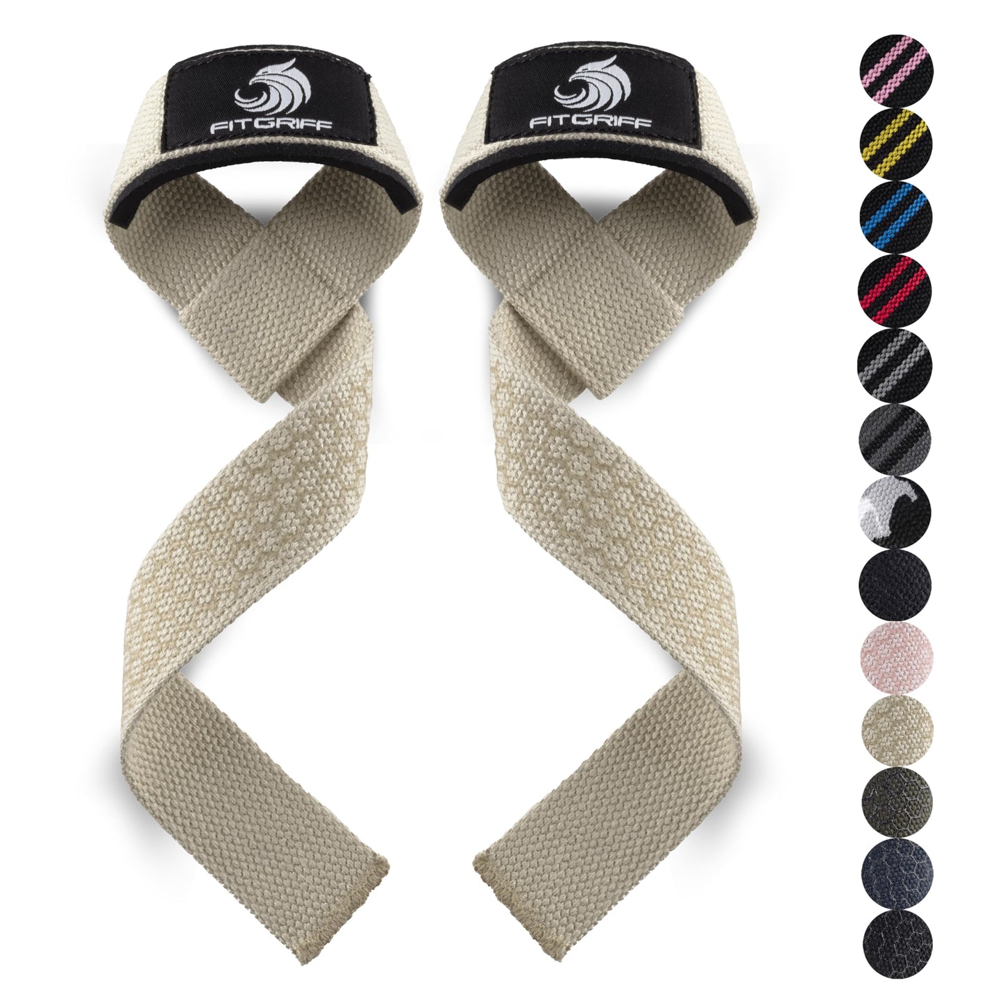Fitgriff® Lifting Wrist Straps for Weightlifting, Gym, Deadlift, Workout (Made of Premium Cotton &