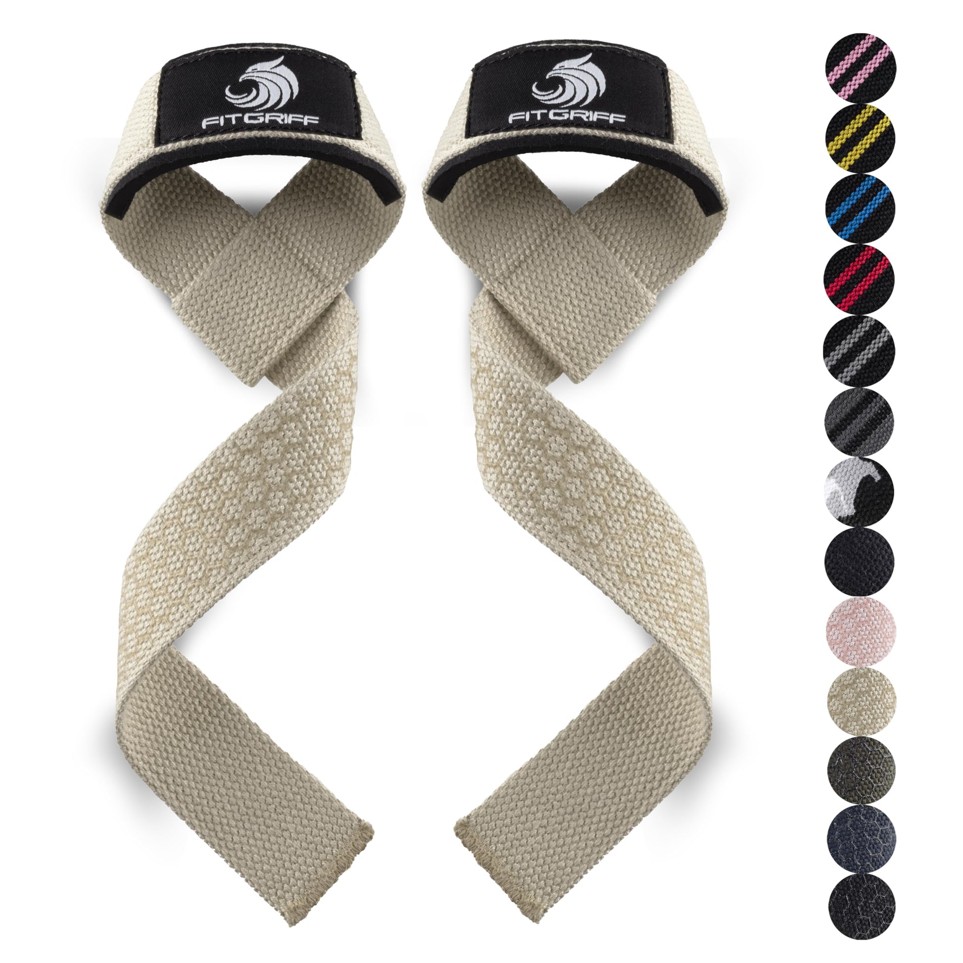Fitgriff® Lifting Wrist Straps for Weightlifting, Gym, Deadlift, Workout (Made of Premium Cotton &