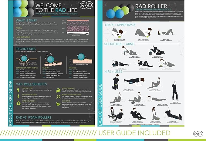RAD Stiff Peanut Massage Ball ??High Density Yoga Deep Tissue Roller Ball ??Myofascial Release for Back, Neck, Feet, Psoas & Spine ??Suboccipital & Thoracic Trigger Point Therapy