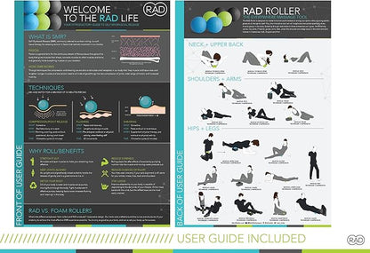 RAD Stiff Peanut Massage Ball ??High Density Yoga Deep Tissue Roller Ball ??Myofascial Release for Back, Neck, Feet, Psoas & Spine ??Suboccipital & Thoracic Trigger Point Therapy