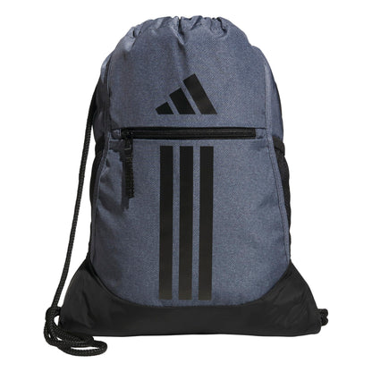 adidas Alliance Sackpack – Drawstring Backpack for Sports, Small Gym Bag, Twill Onix Grey/Black/3