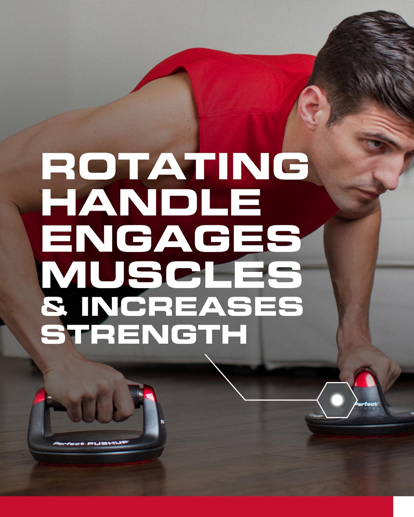 Perfect Pushup Elite - Rotating Handle Design with Steel Ball Bearings for Smooth, Effortless