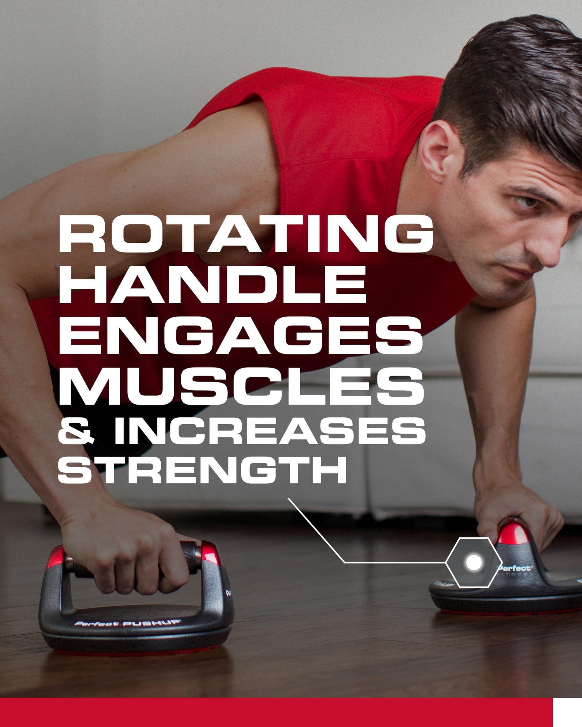 Perfect Pushup Elite - Rotating Handle Design with Steel Ball Bearings for Smooth, Effortless