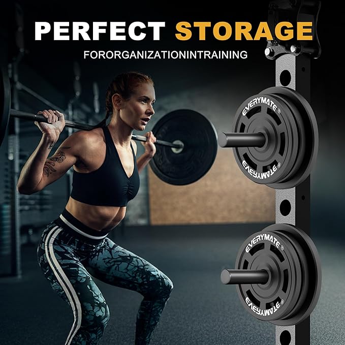 Weight Plate Holder, Weight Plate Storage Rack, Fitness Squat Rack Attachments, For Power Rack 2x2-3x2,Fit 2" Weight Plates