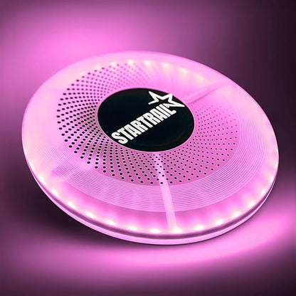 TOMLEON LED Flying Disc with Millions of Colors, Rechargeable & Waterproof, Smart Light Modes, Light-Up 175g - Frisbee for Outdoor Fun, Camping, Birthdays for Men, Boys, Teens, & Kids