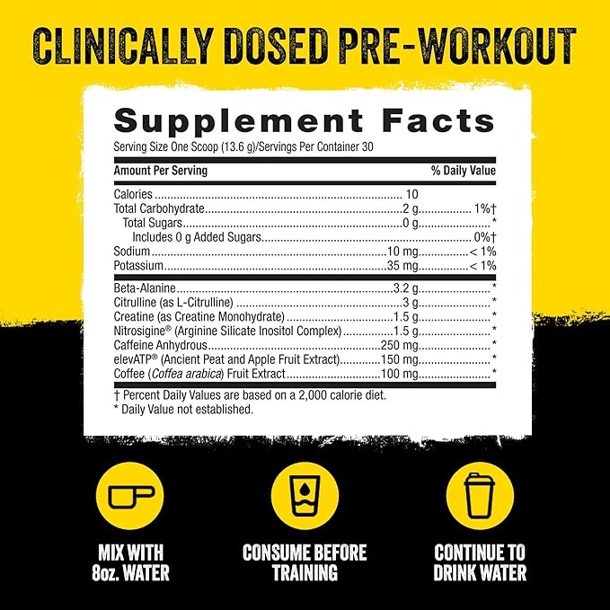 Beyond Raw LIT Pre-Workout - Fruit Punch (30 Servings)
