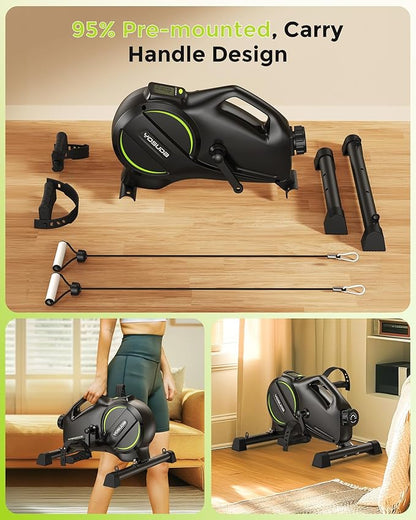 YOSUDA Under Desk Bike Pedal Exerciser - Magnetic Mini Exercise Bike for Arm/Leg Exercise, Desk Pedal Bike for Home/Office Workout