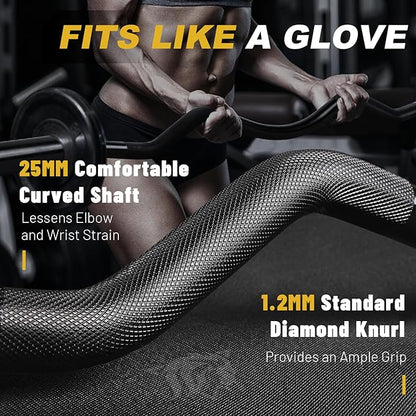 LIONSCOOL Premium 4ft/4.9ft/6ft Barbell for Strength Training and Olympic Weightlifting, 2 Inch Bar for Squats, Curls, Deadlifts, Presses, Hip Thrusts, 350lbs/500lbs/700lbs Weight Capacity