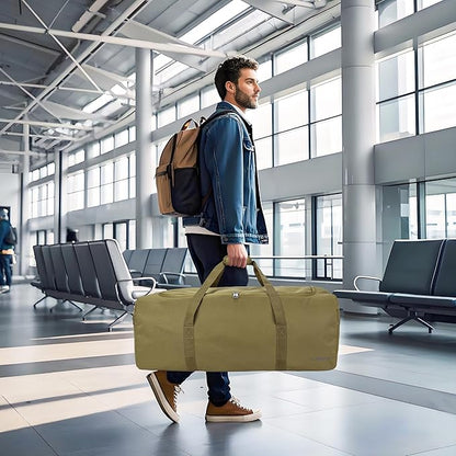 Large Duffle Bag for Travel, 100L Travel Bags for Men Extra Large Duffel Bag Water & Tear Resistant Women Weekender Bag w/Shoulder Strap for House Moving Travel Essentials Camping Gear Storage