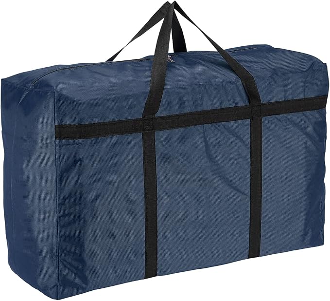 Extra Large Duffle Bag, 30 x 19 x 11 in Travel Big Duffle Bag with Zipper Handle Storage Foldable Waterproof Lightweight Bag for Women Men Travel Moving Camping (Dark Blue)