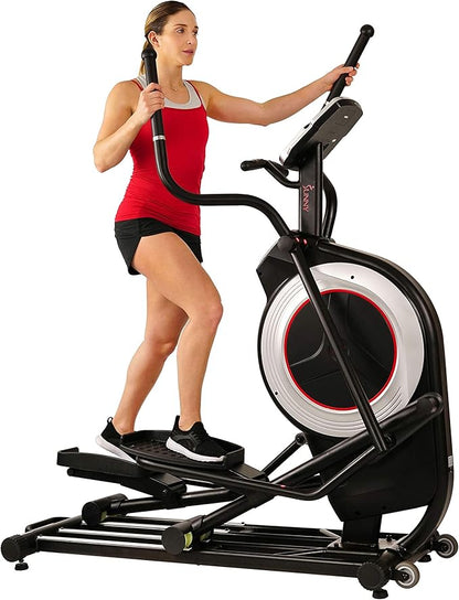 Sunny Health & Fitness Elliptical Trainer Machine w/Built-in Pulse Sensor, Low Impact Cardio Exerciser & Full-Body Cross Training for Home, Optional Free SunnyFit App Link & Electric w/300LB Load