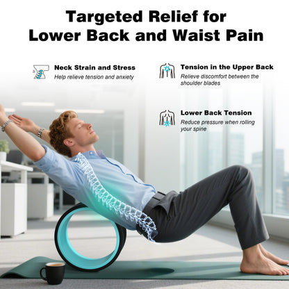 Zomyove 3 Pack Back Roller- Yoga Wheel for Back Pain Reliefn & Stretching, Back Wheel for Deep