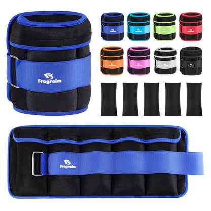 Adjustable Ankle Weights 1-5 LBS Pair with Removable Weight for Jogging, Gymnastics, Aerobics