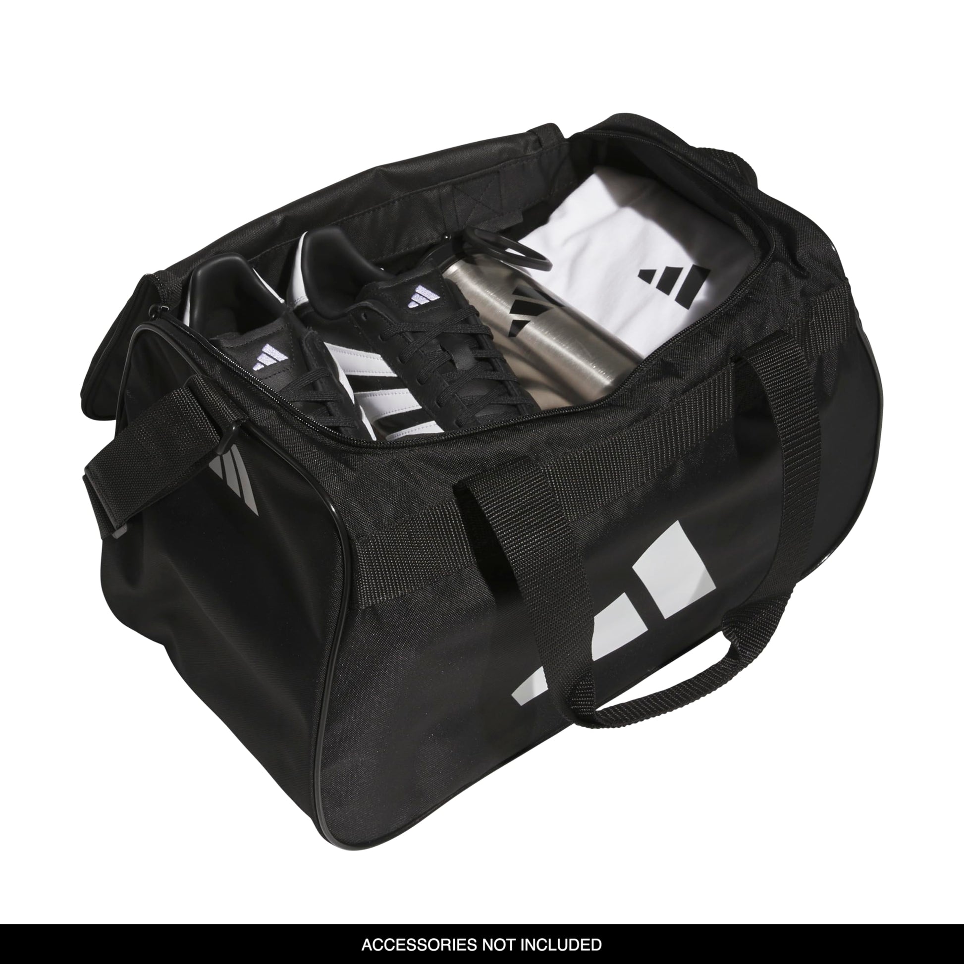 adidas Power Gym Bag – Lightweight Small Duffel, Black/White, OSFA