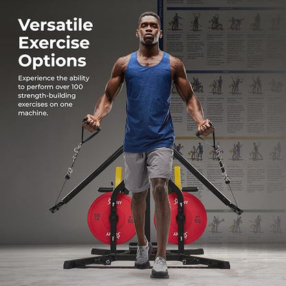 Sunny Health & Fitness Multifunctional Strength Training Home Gym ??Complete Workout Equipment with Training Attachments, Optional Squat Stand, Power Rack Cage, Adjustable Incline Bench