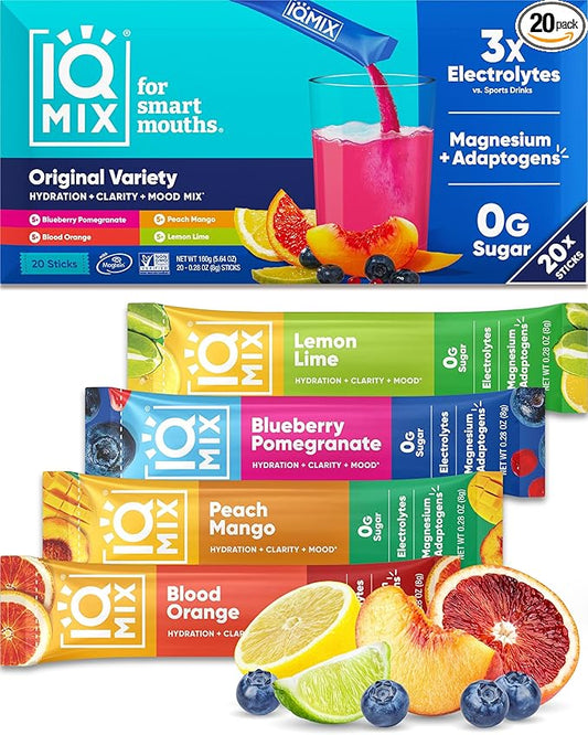 IQMIX Hydration Electrolyte Powder – 4-in-1 Formula for Hydration, Mental Clarity, Mood and