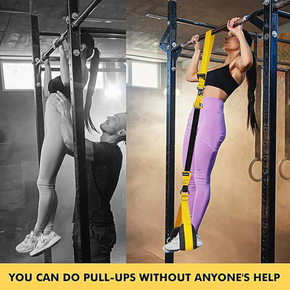 HPYGN Pull Up Assistance Bands, Heavy Duty Resistance Band for Pull Up Bar, Adjustable Weight/Size with Fabric Feet/Knee Rest, Bands for Pull Up Assist for Strength Training, Pull Up Assist Band