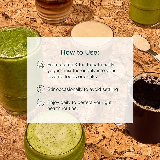 Supergut Gut Healthy GLP-1 Booster - High Fiber GLP-1 Supplement Powder for Women & Men - Sugar-Free Drink Mix for Gut Health (15 Servings)