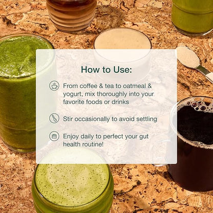 Supergut Gut Healthy GLP-1 Booster - High Fiber GLP-1 Supplement Powder for Women & Men - Sugar-Free Drink Mix for Gut Health (15 Servings)