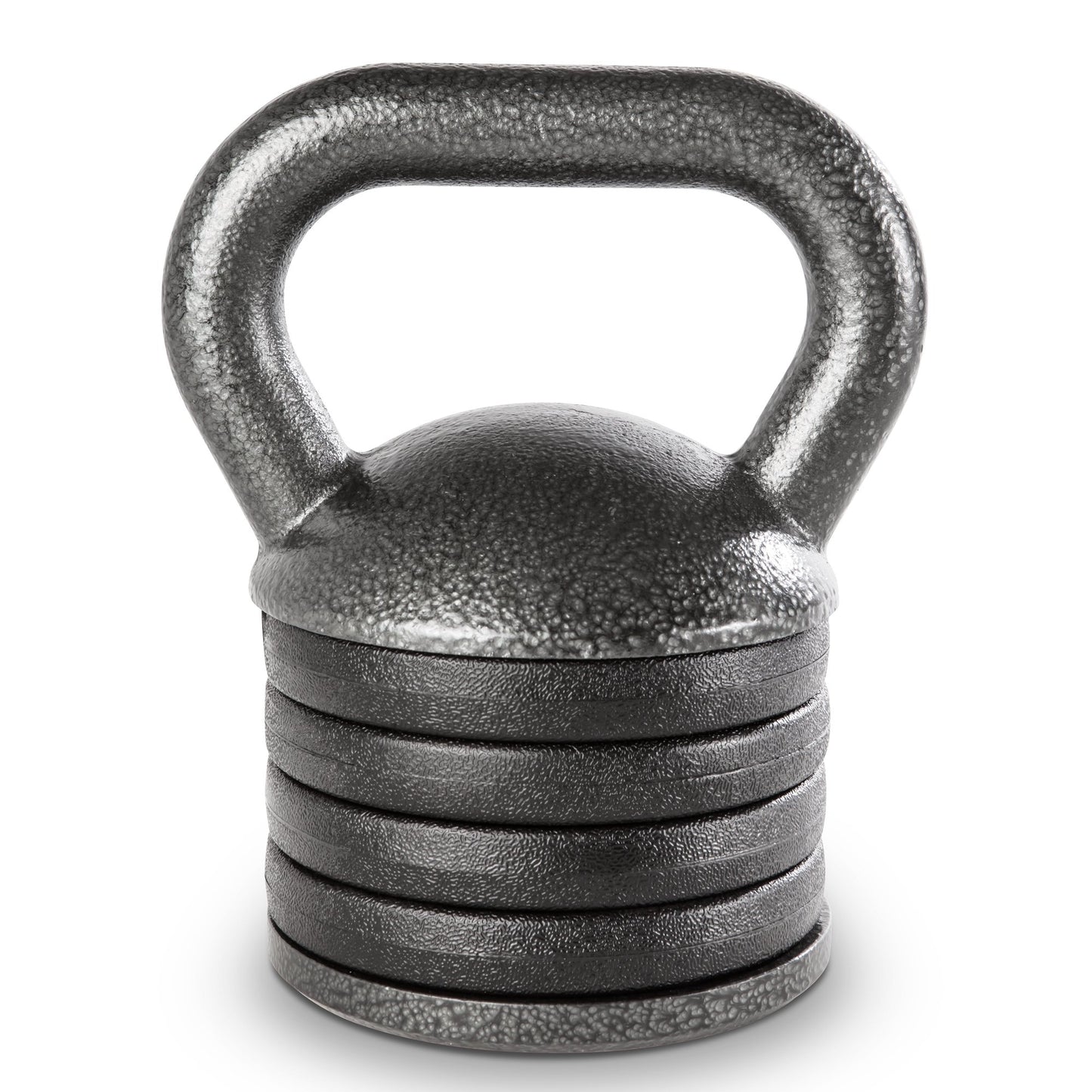 Apex 20lb Adjustable Cast Iron Kettlebell Handle, Compatible with 1” Weight Plates, Up to 50lb Load