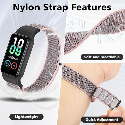 YCHDDER Solo Loop Nylon Bands Compatible with Amazfit Band 7 Straps,Soft Breathable Comfortable Adjustable Colorful Sports Replacement Wristband for Amazfit Band 7 for Men Women