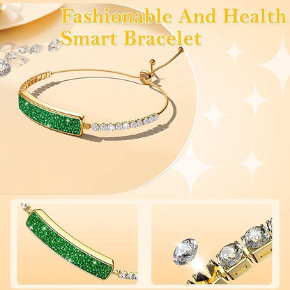 Sleep & Fitness Tracker with 2 Bands, Stylish & Ultra-Light Smart Bracelet for Women, 24/7 Heart Rate, Blood Oxygen & Stress Monitor, Waterproof Health Trackers Gifts for Girls, No Subscription（Green）