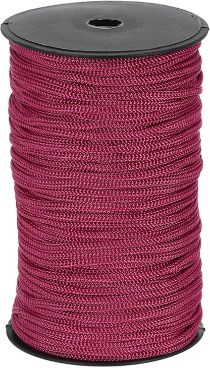 MECCANIXITY 3/16 Inch Polypropylene Rope Braided Ropes, 328ft Nylon Rope Hollow Utility Cord for Clothesline, Camping, Hiking, Outdoor, Brick Red