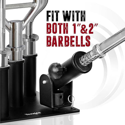 Yes4All Vertical Storage Rack, Home Gym Organizer, Barbell & Dumbbell Rack for 2-inch Olympic & Curl Bars