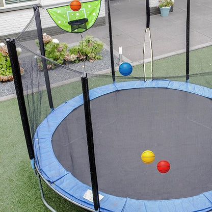 Trampoline Basketball Hoop, Attachment with Pump and Mini Ball, Universal Trampoline Accessories, Easy to Install