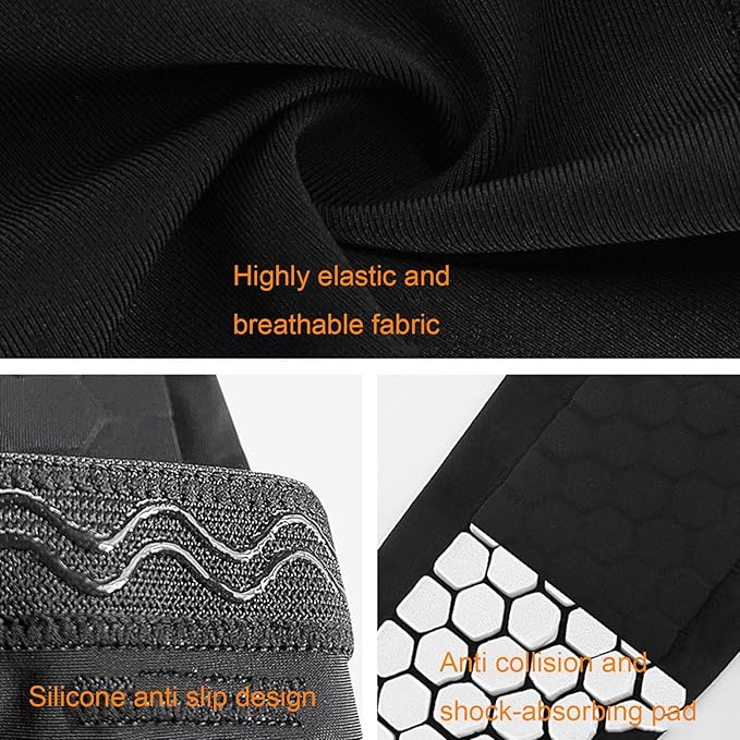 Soccer Shin Guards for Adult, Calf Compression Sleeve with Honeycomb Pads, Lightweight Calf Protective Gear Shin Pads for Football, Baseball, Soccer, Basketball, Running & More