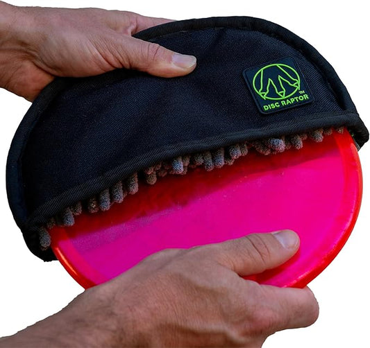 The Original Disc Golf Cleaning Tool with Microfiber & Turf | Flying Disc Golf Towel Accessories & Equipment | Patented Design