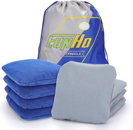 EunHo Dual Sided Cornhole Bags Regulation Set of 8 Professional Cornhole Bean Bags Slick and Stick