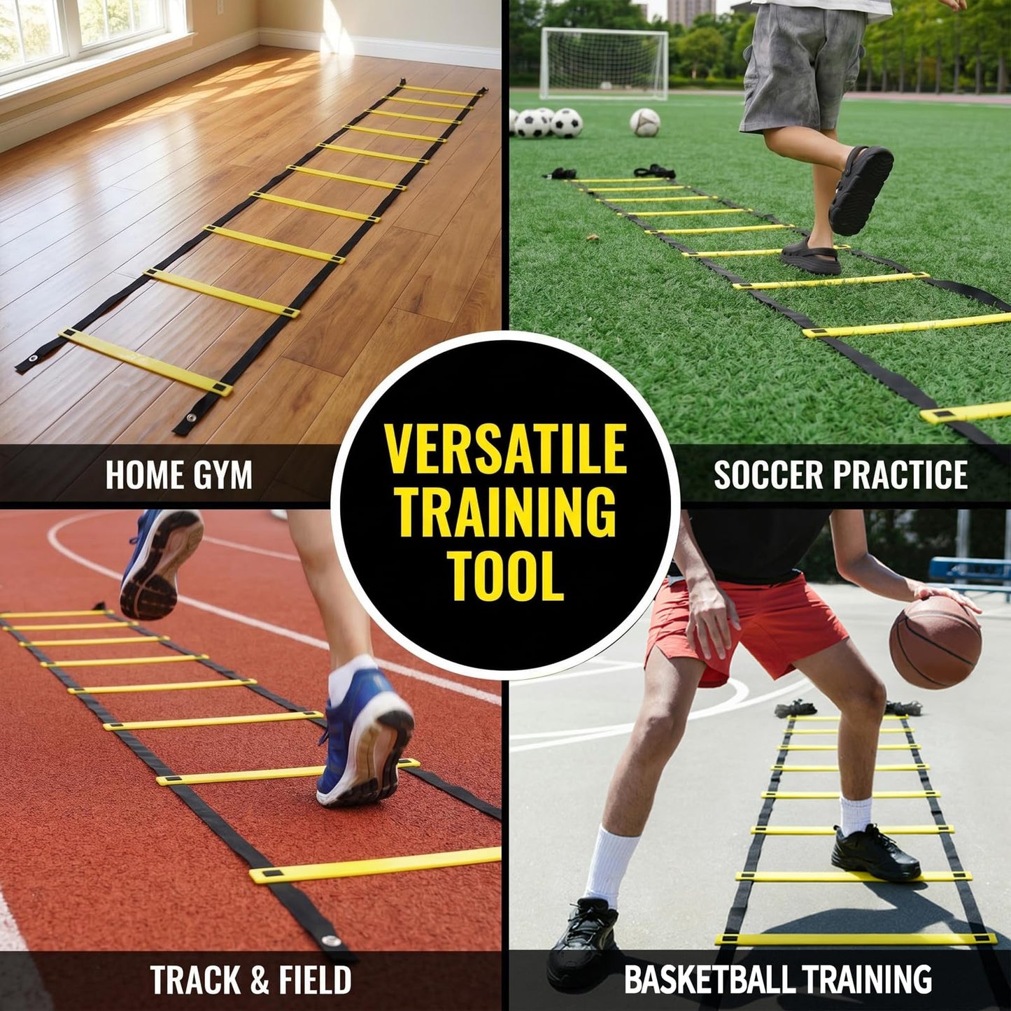 Sleteranpe 20ft Agility Ladder Training Ladder Speed